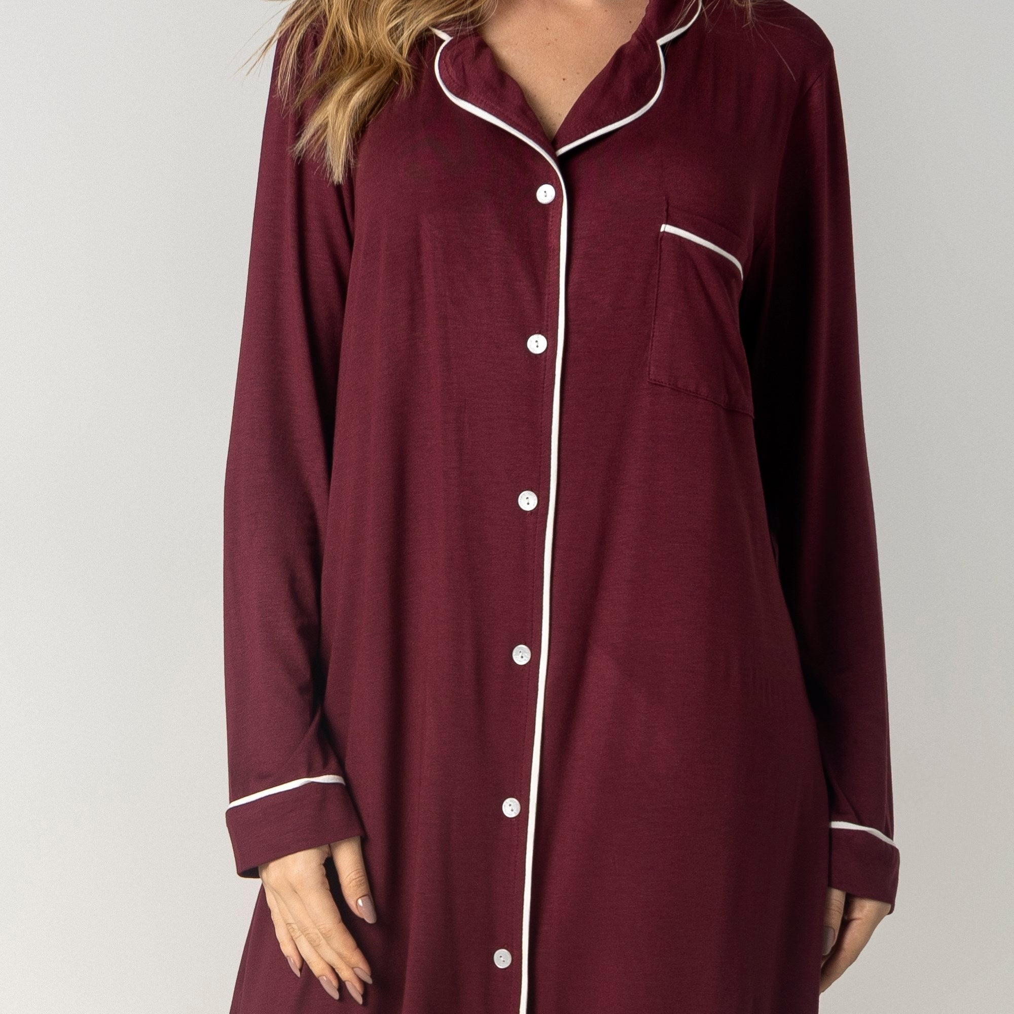 Camisão Feminino Curto Aberto Bordô