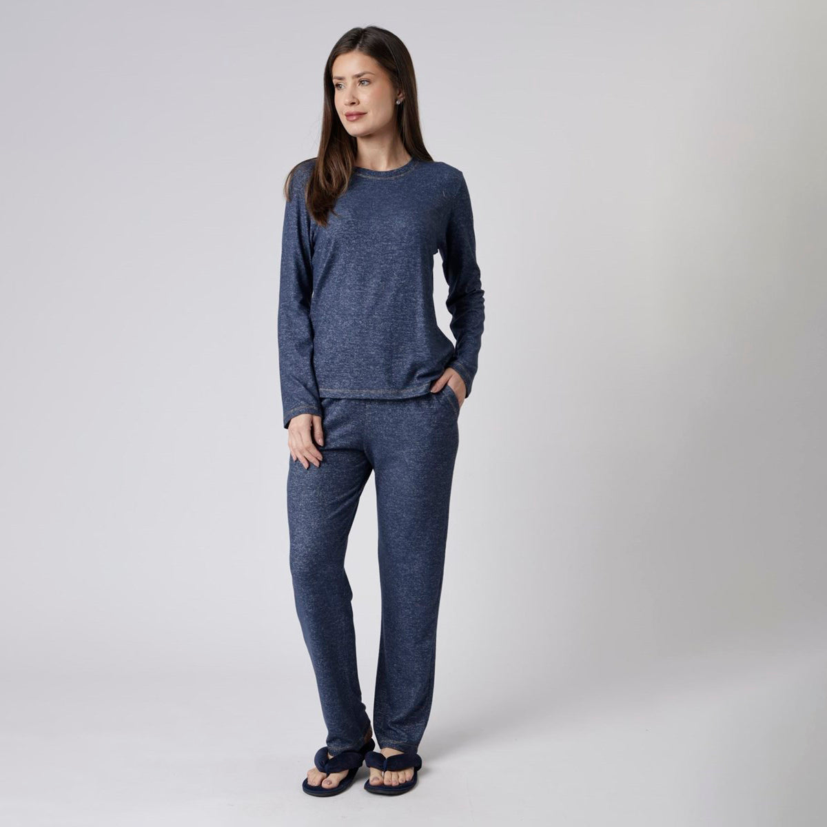 Pijama Masculino Longo Cashmere Marinho