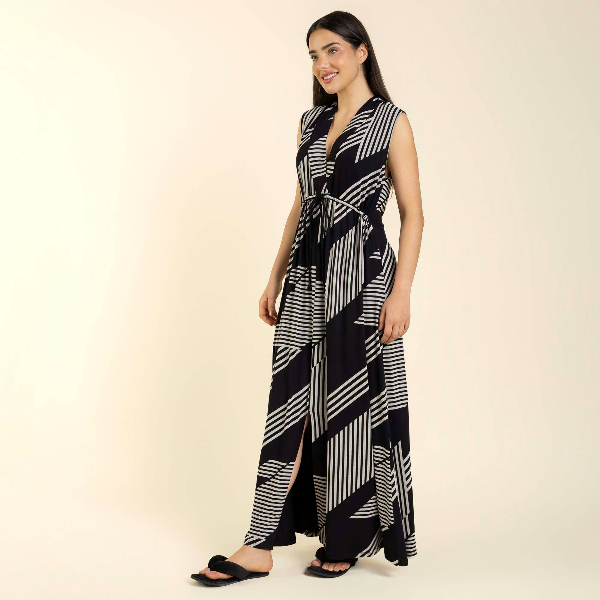 Kaftan Feminino Longo Rongeant Authentic Preto
