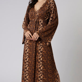 Kaftan Feminino Longo Onça Brown