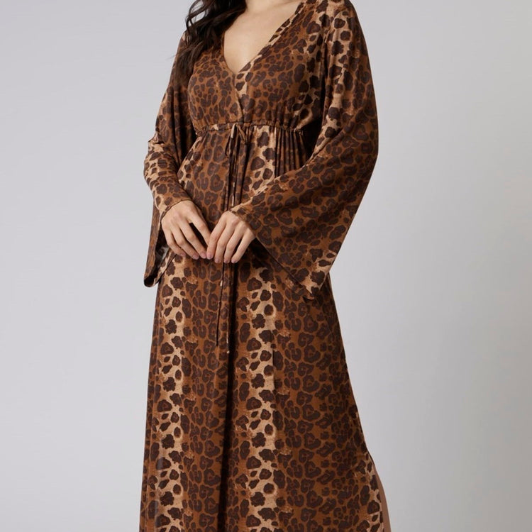 Kaftan Feminino Longo Onça Brown