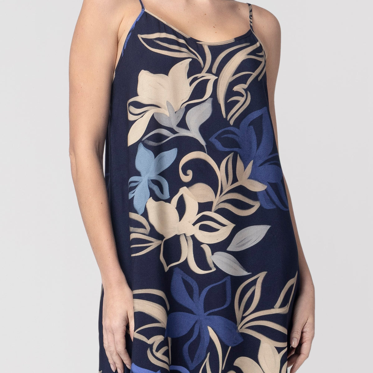 Camisola Midi de Alça Floral Azure