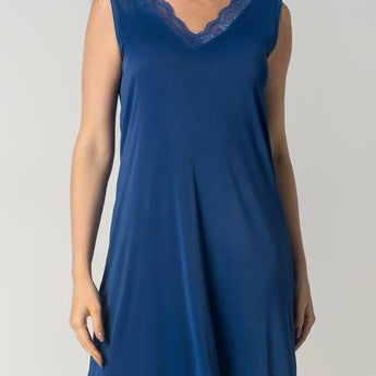 Camisola Midi Regata Azul Atalaia com Renda
