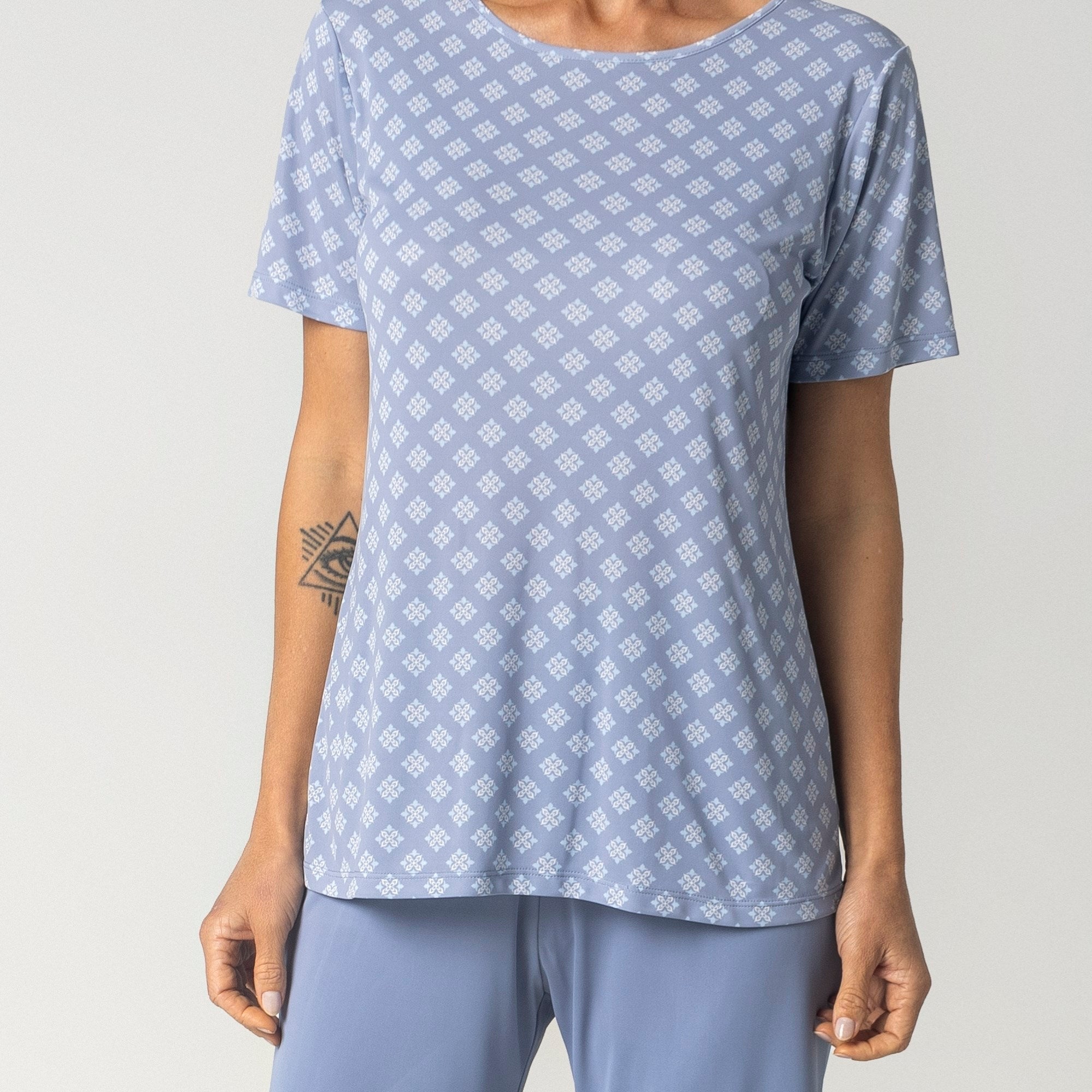 Bermudoll Feminino Geometric Azul