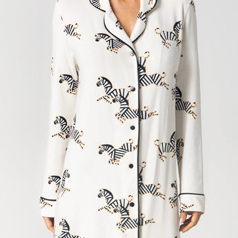 Camisão Feminino Manga Longa Zebra