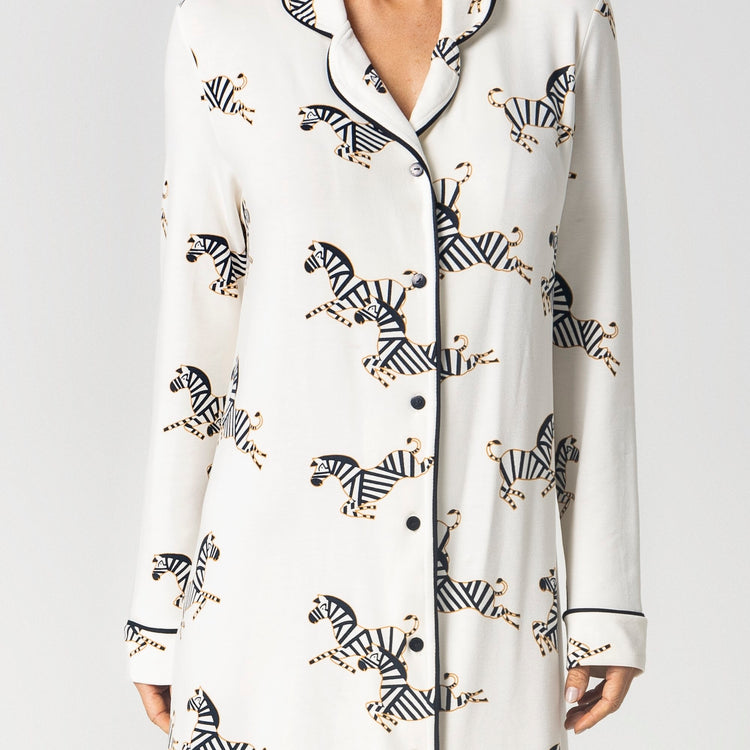 Camisão Feminino Manga Longa Zebra
