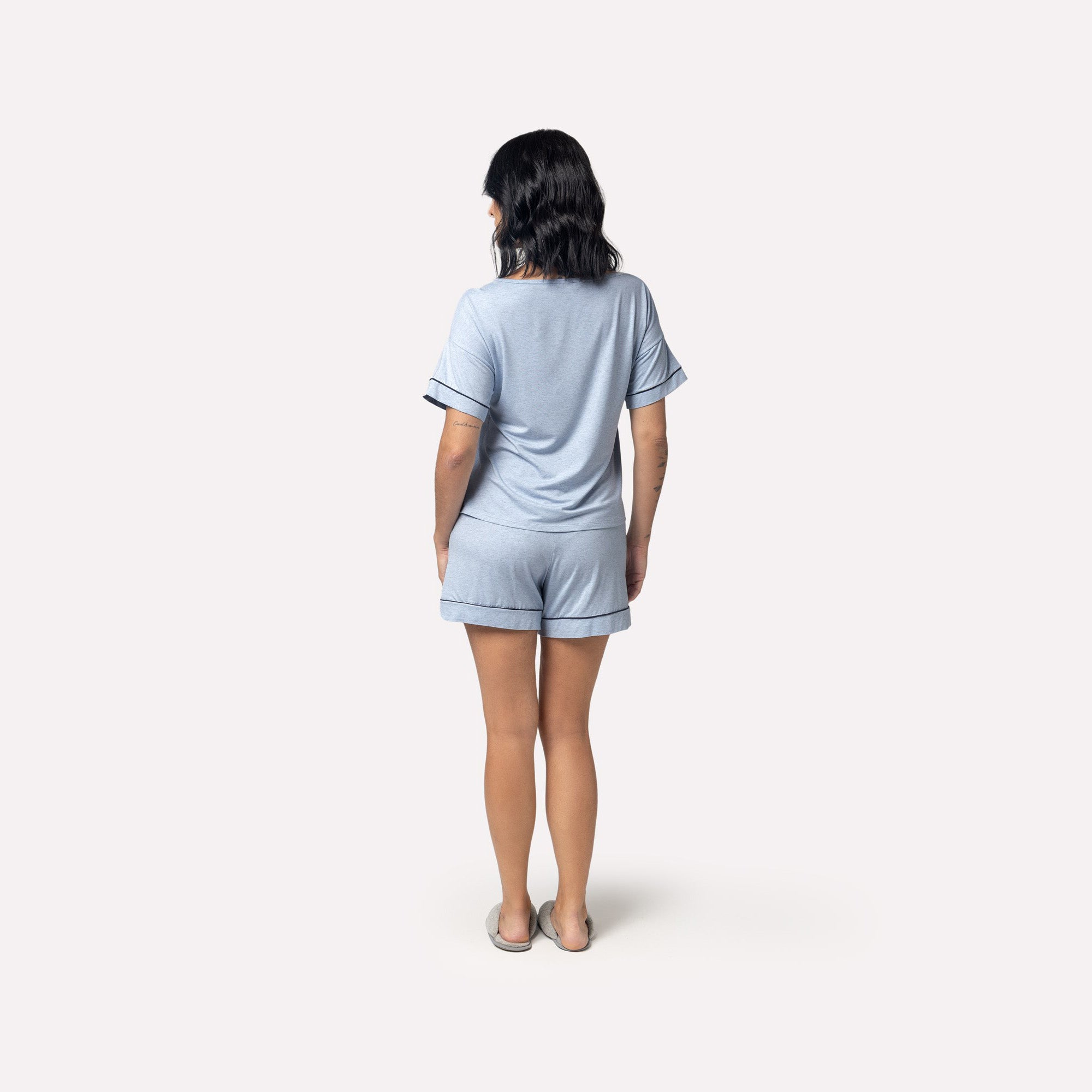 Pijama Feminino Curto Azul Tranquilus