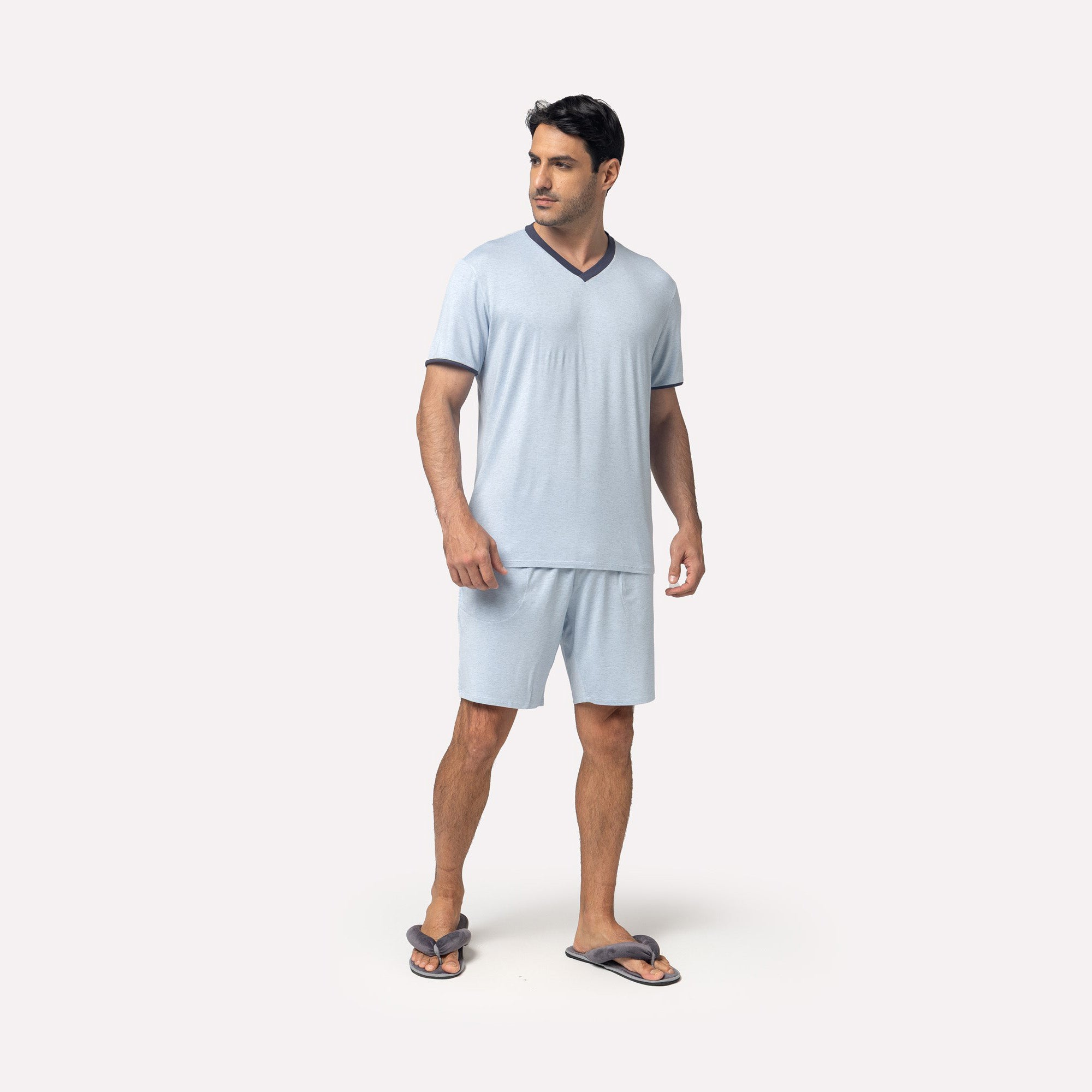Pijama Masculino Curto Azul Tranquilus