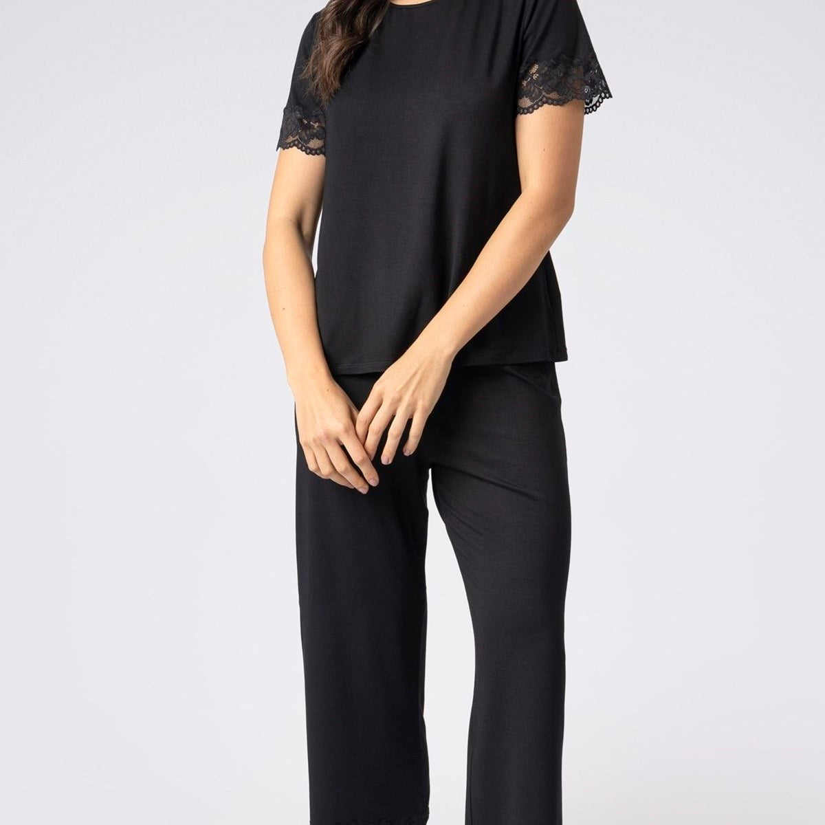 Pijama Feminino Pantacourt Preto