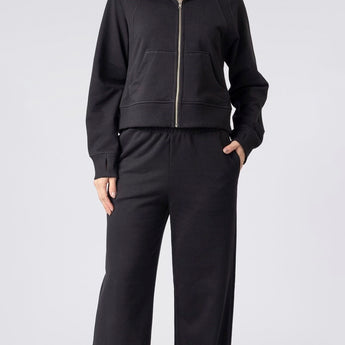 Conjunto Balance Moletom Preto com Zíper