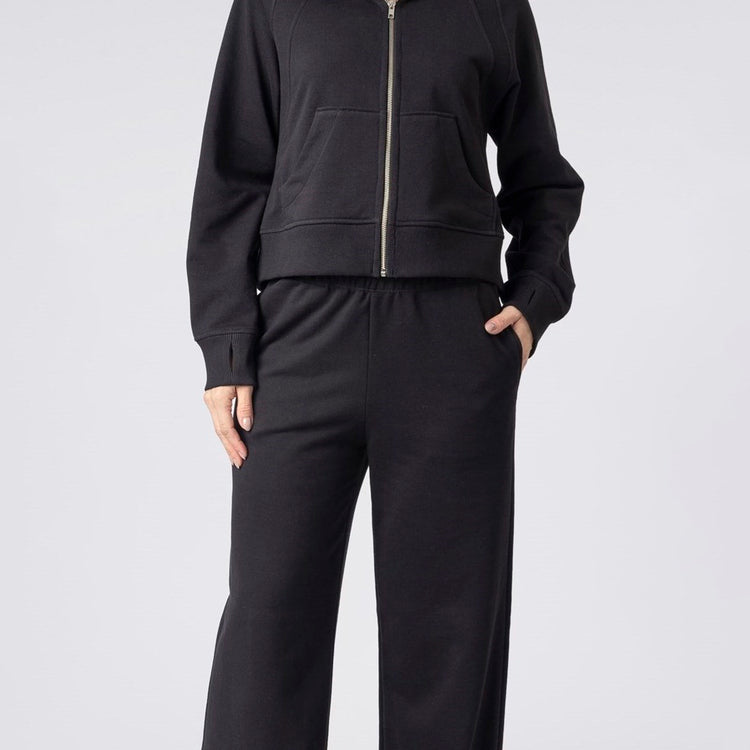 Conjunto Balance Moletom Preto com Zíper