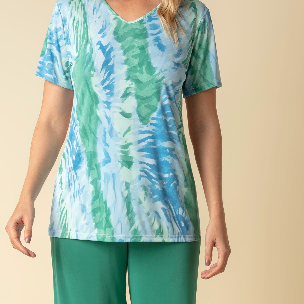 Bermudoll Feminino Verde Ondas