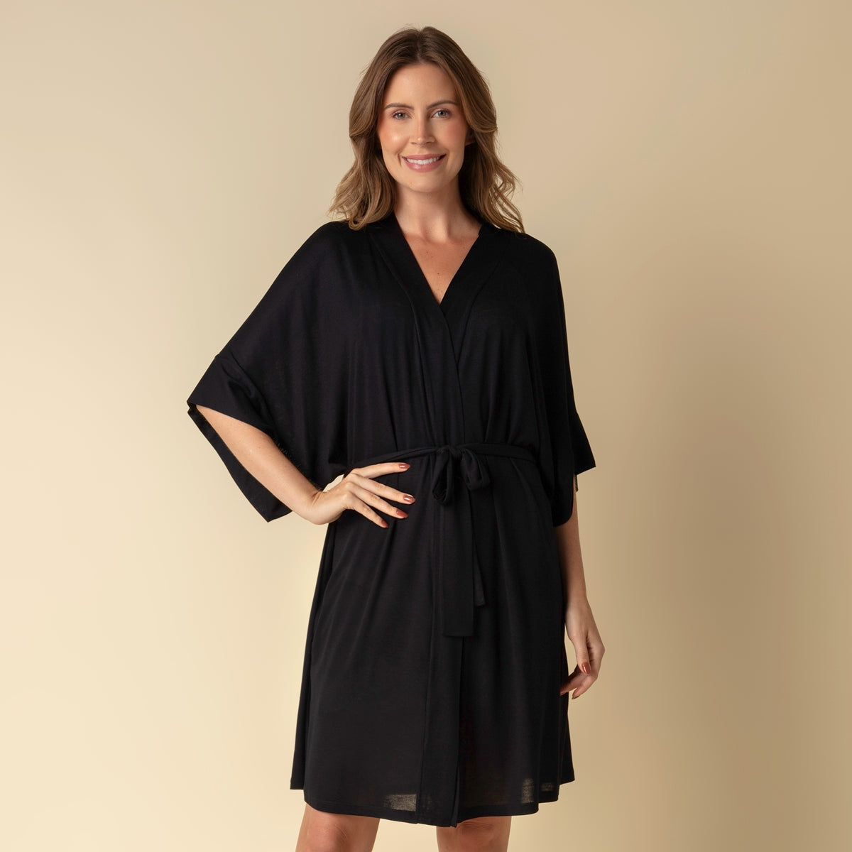 Camisola Curta de Alça Preta com Renda