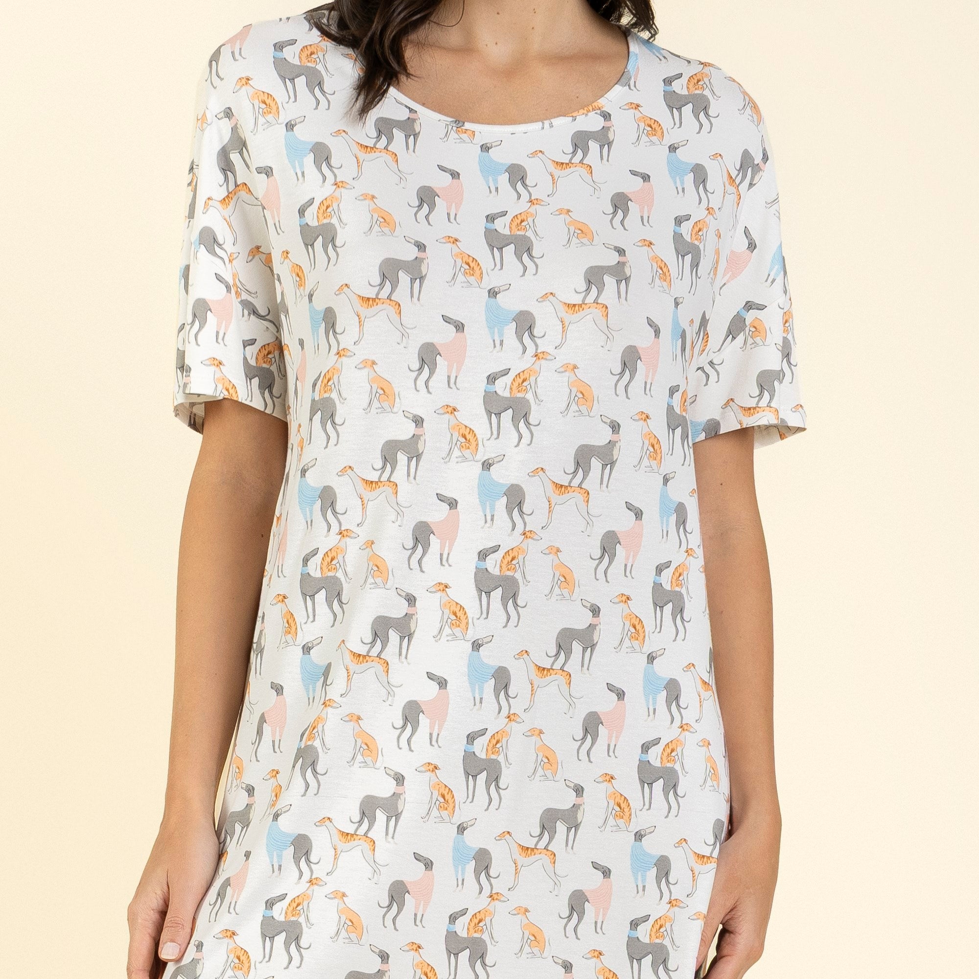 Camisão Feminino Curto Branco Greyhound