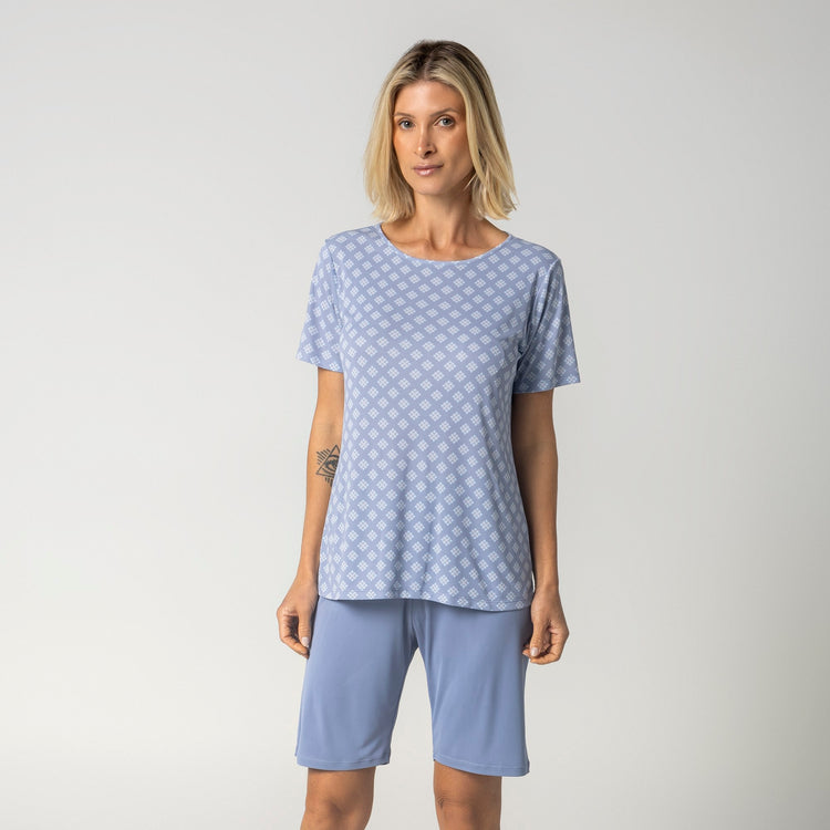 Bermudoll Feminino Geometric Azul