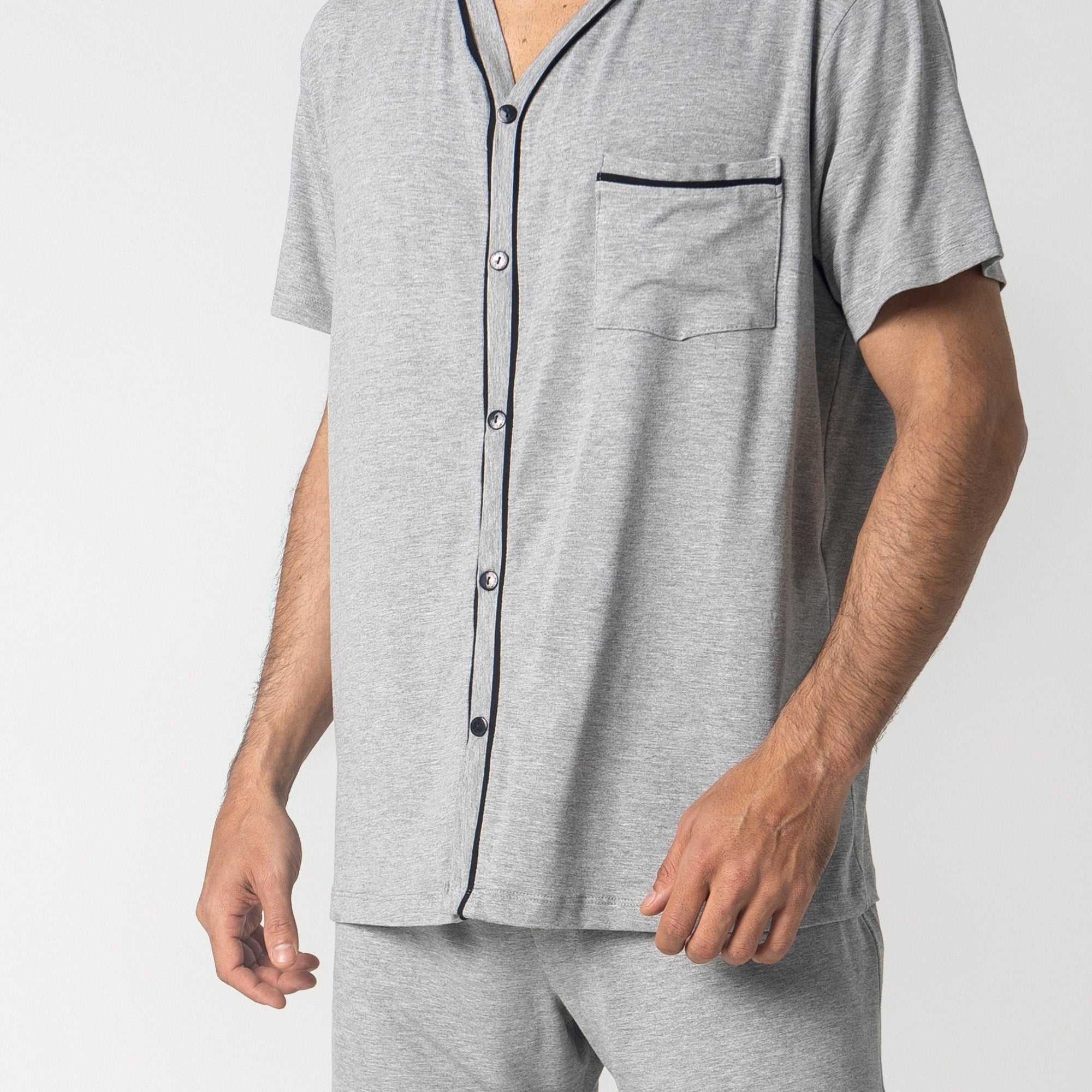 Pijama Masculino Curto Aberto Mescla