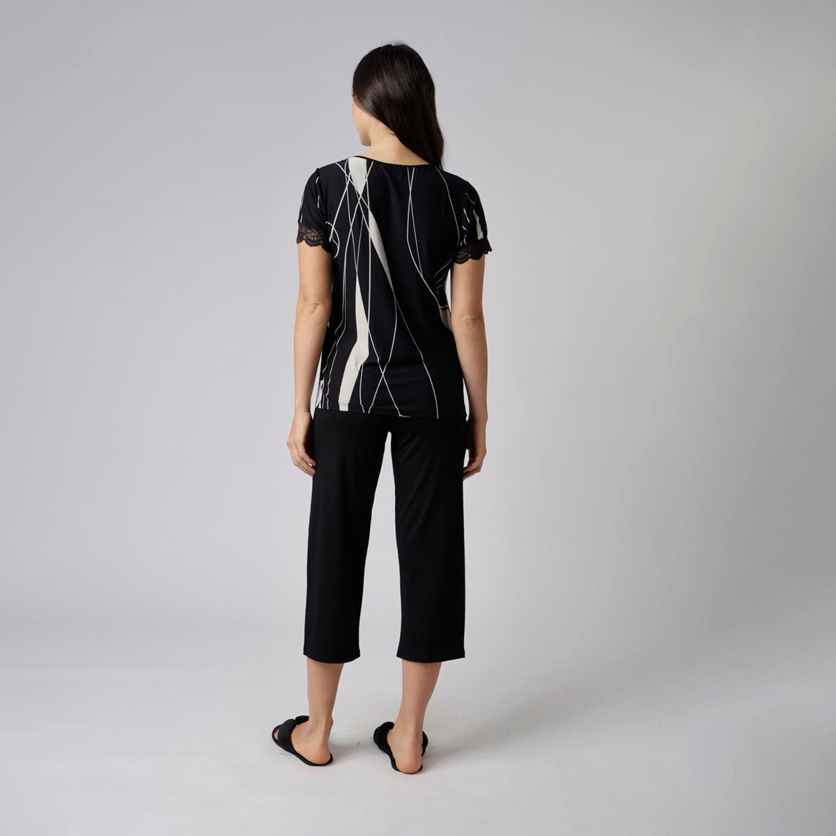 Pijama Feminino Capri Rongeant e Preto