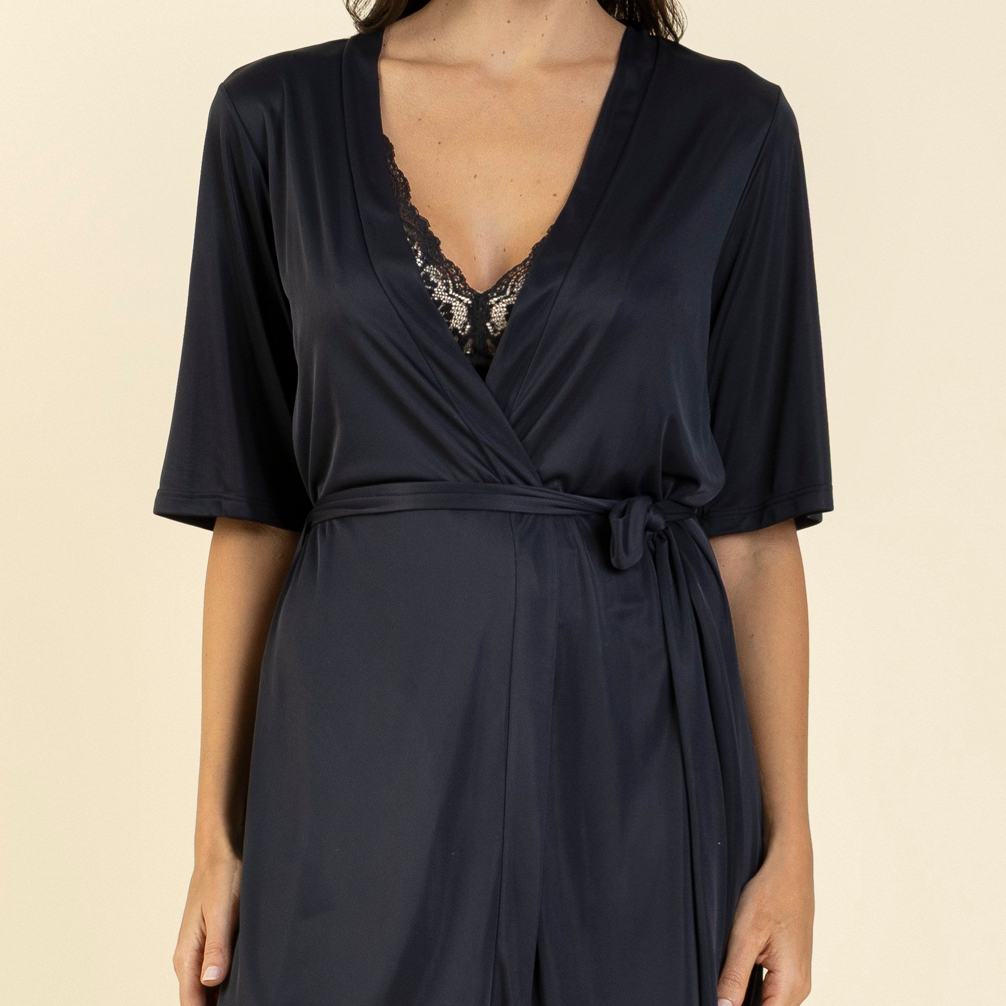 Robe Feminino Curto Poliamida Preto