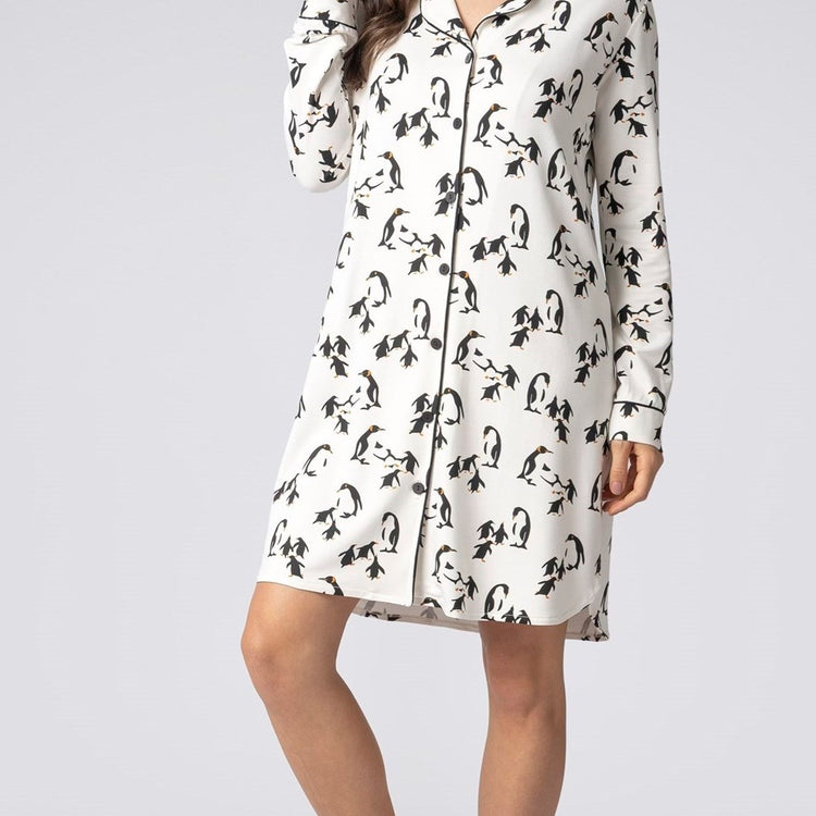 Camisão Feminino Curto Aberto Pinguim