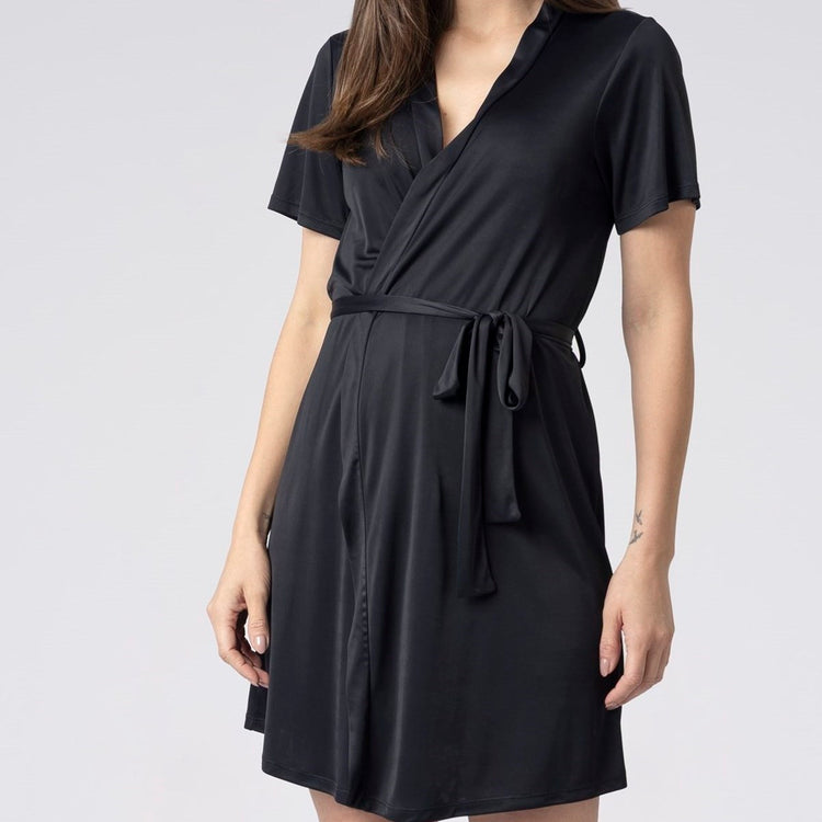 Robe Feminino Curto Poliamida Preto