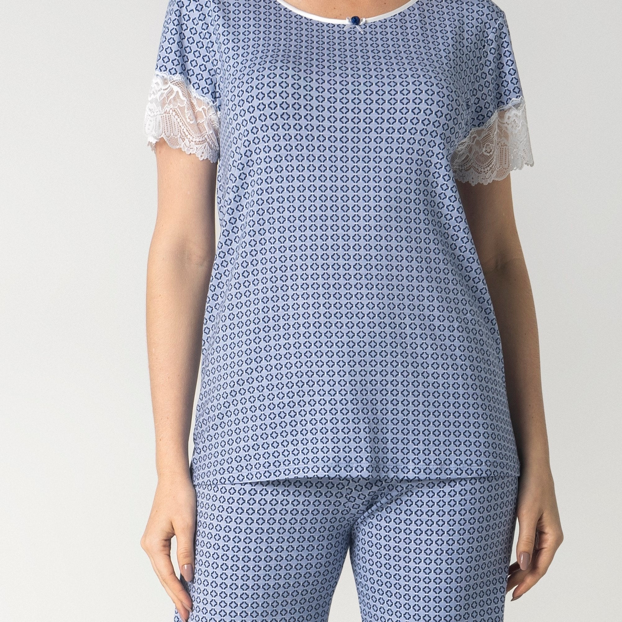 Bermudoll Feminino Azul Tie