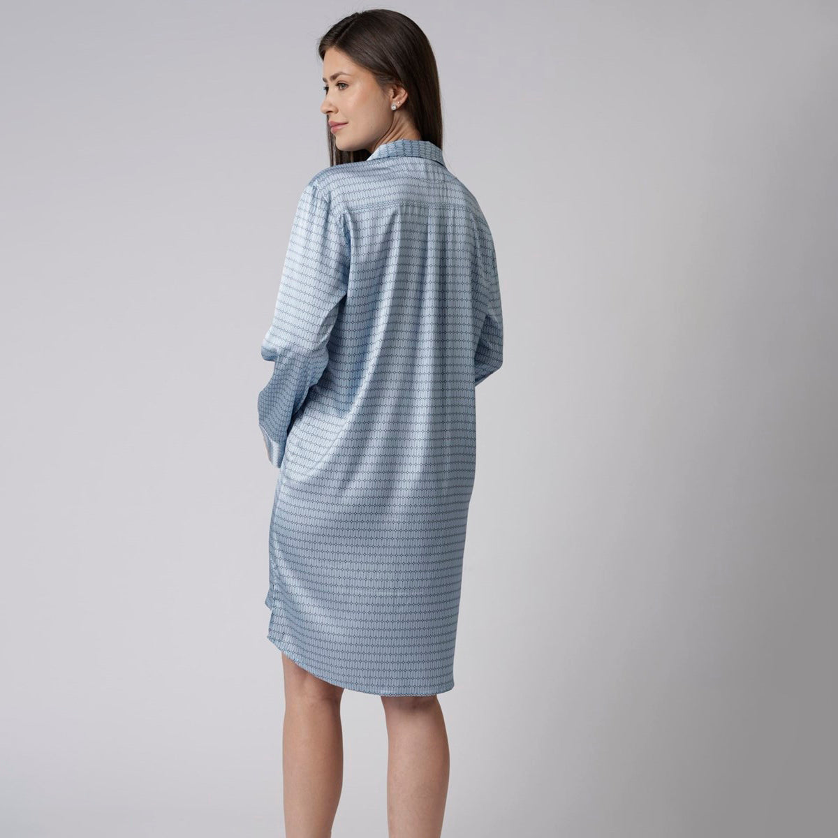 Camisão Feminino Aberto Geométrico Blue