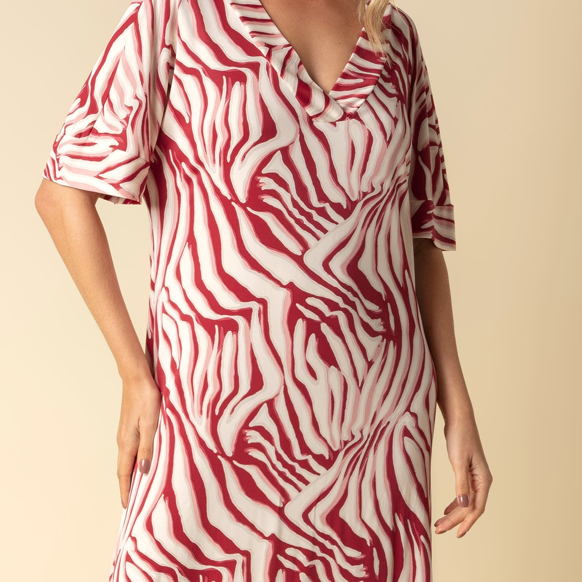 Kaftan Feminino Longo Bordô Antilope