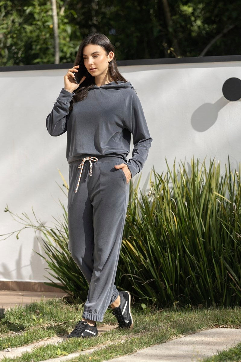 Conjunto Plush Balance Style Chumbo com Capuz