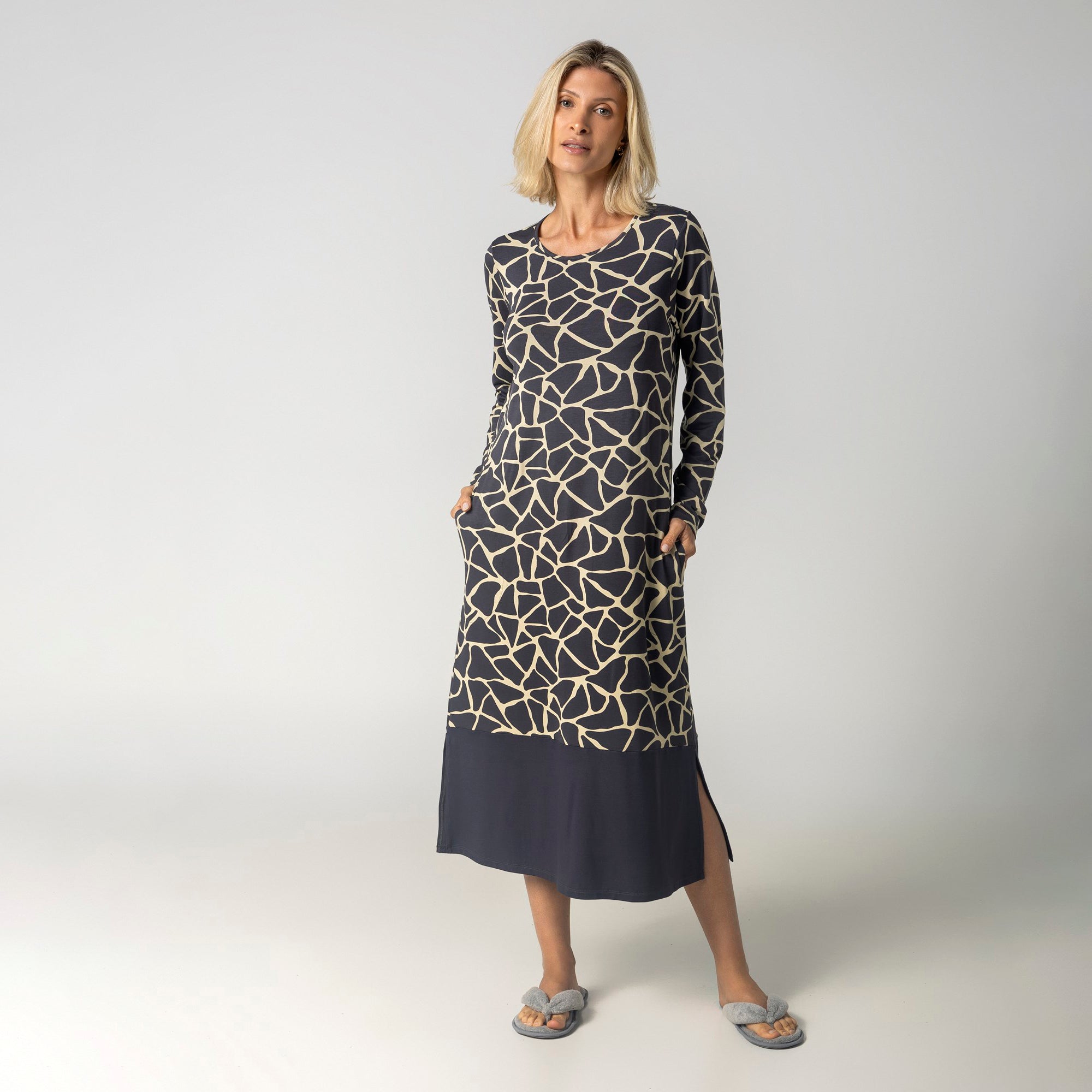 Camisão Feminino Midi Chumbo Turtle