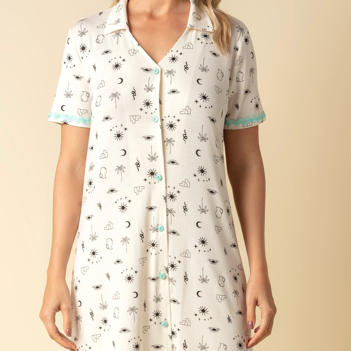 Camisão Feminino Curto Aberto Abu Dhabi
