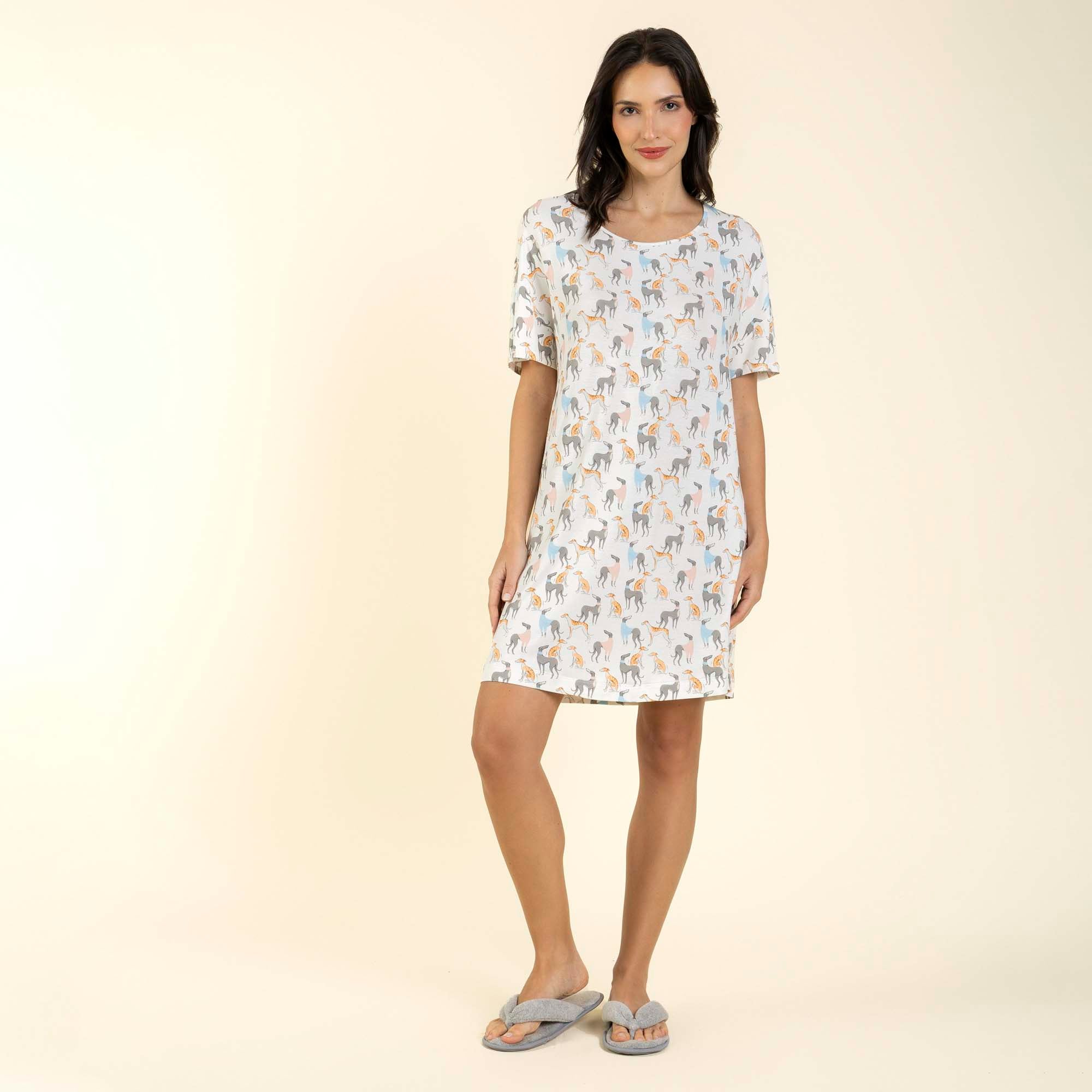 Camisão Feminino Curto Branco Greyhound