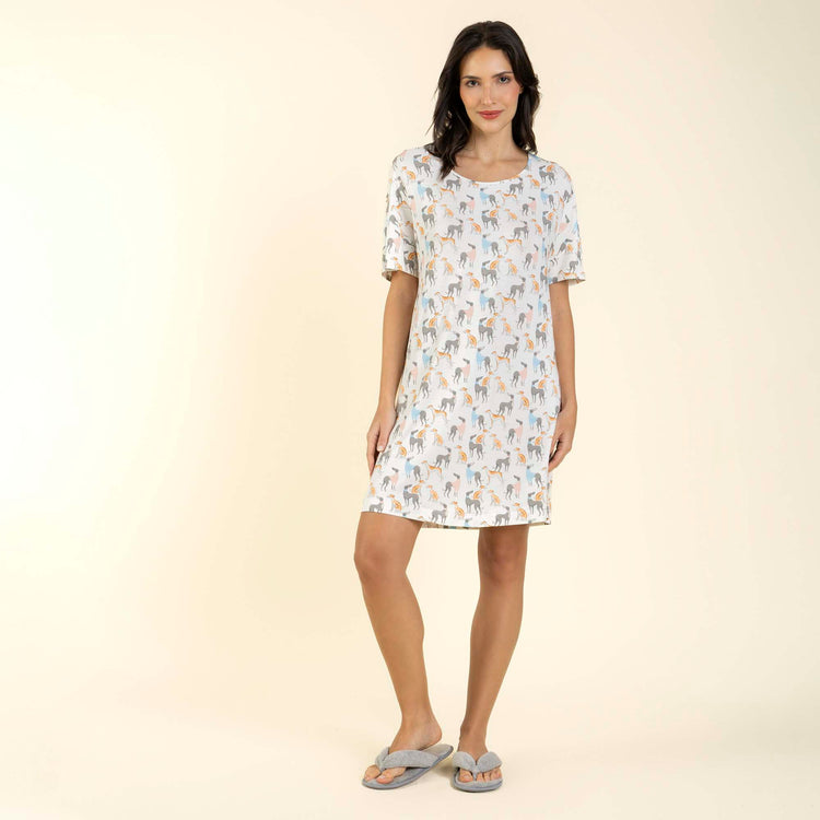 Camisão Feminino Curto Branco Greyhound