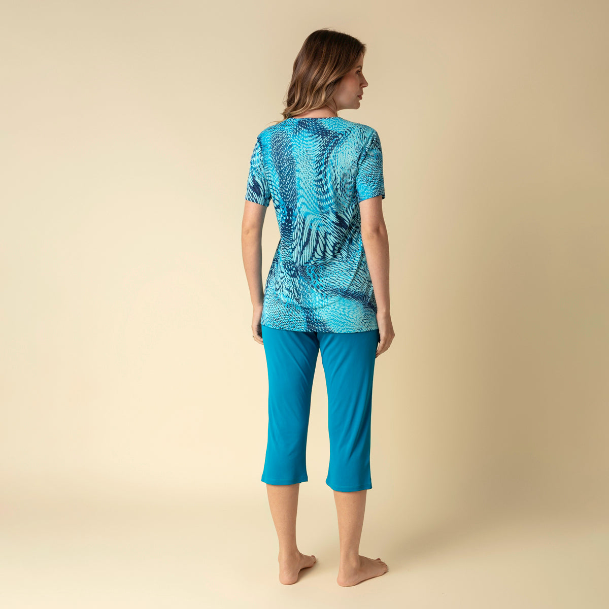 Pijama Feminino Capri Azul Turquesa