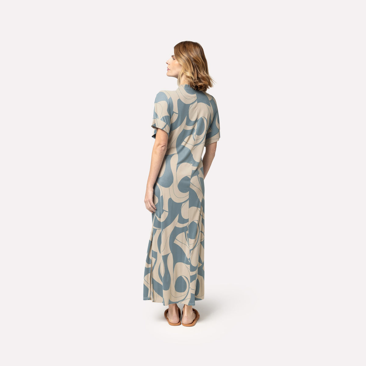 Kaftan Feminino Longo Estampa Flow