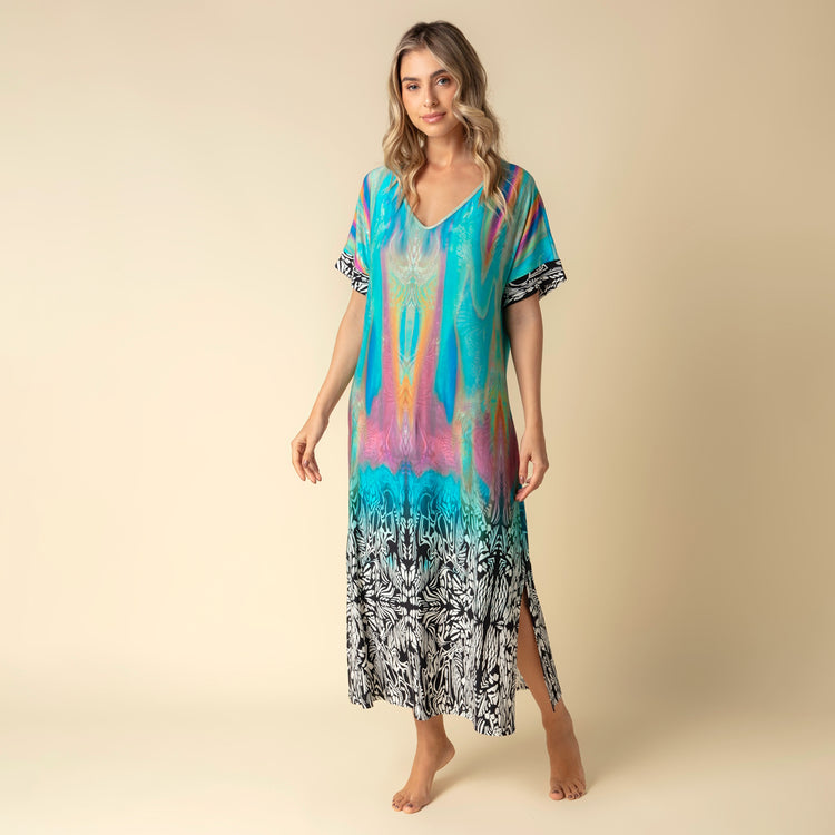Kaftan Feminino Longo Tie Dye