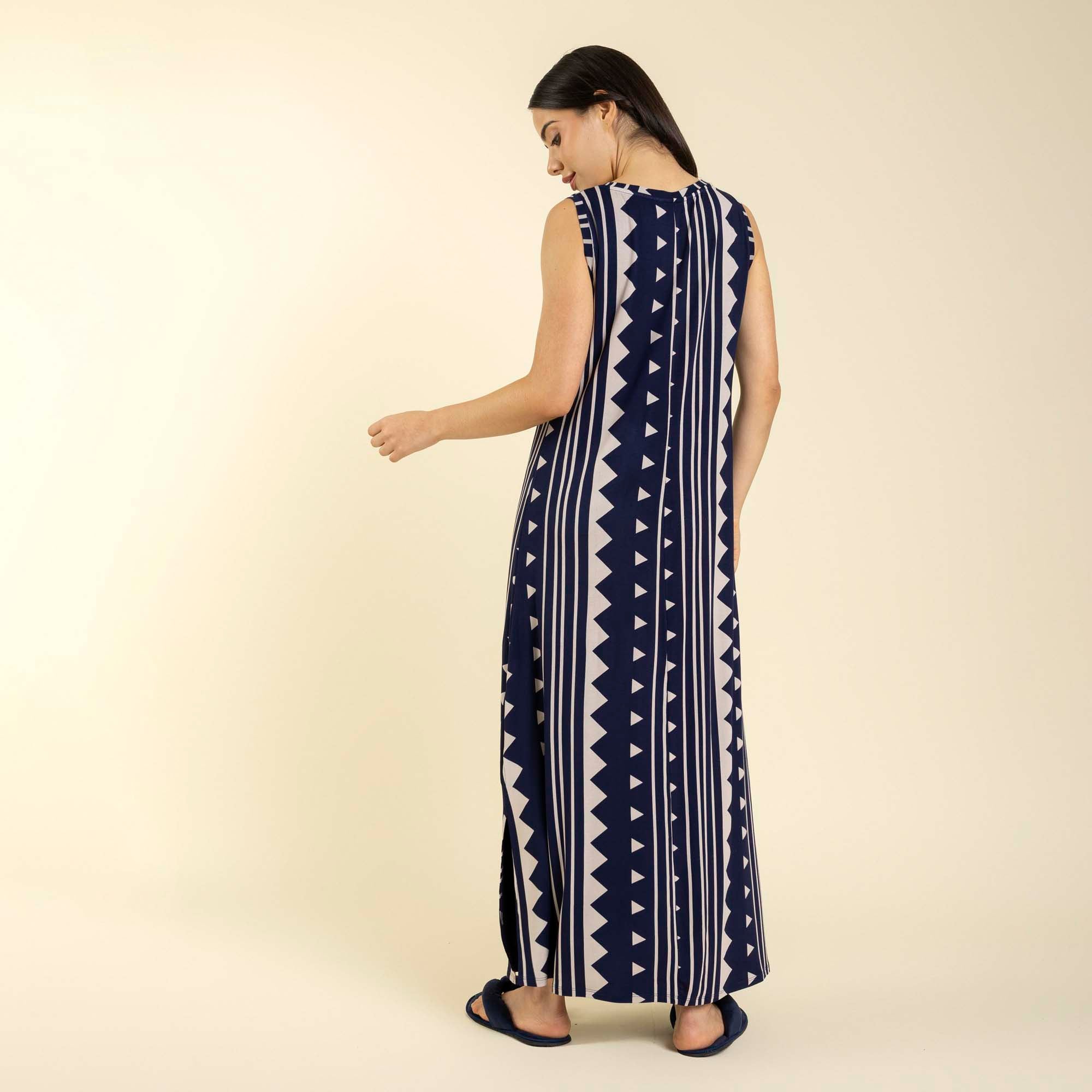 Camisola Longa Regata Geometric Marinho