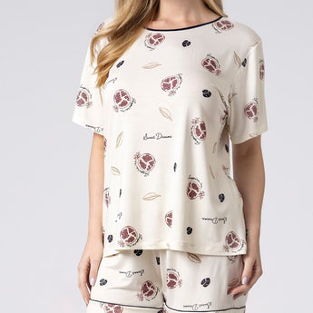 Pijama Feminino Curto Plus Size Romã