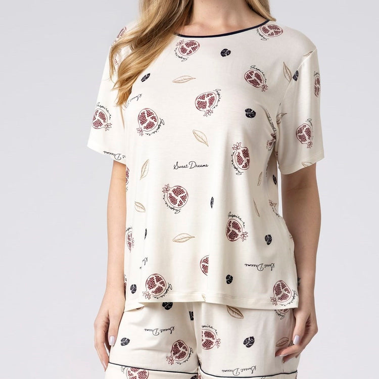 Pijama Feminino Curto Plus Size Romã