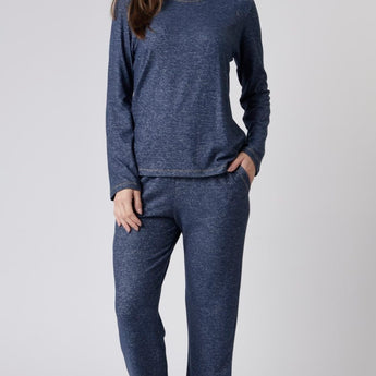 Pijama Feminino Longo Cashmere Marinho