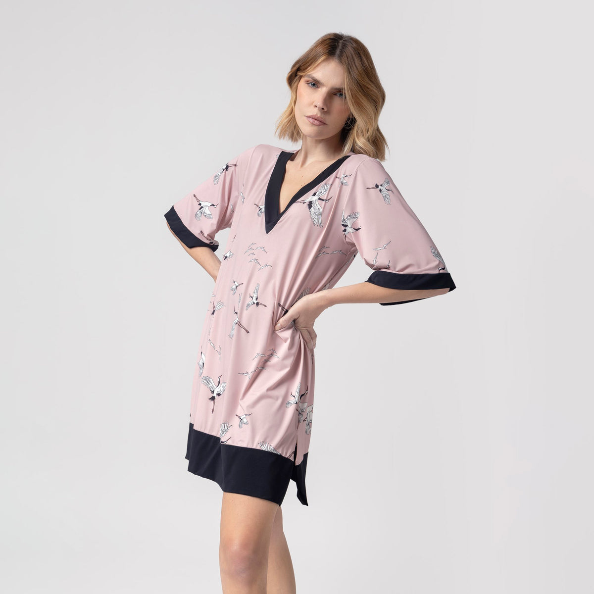 Camisão Feminino Curto Rosa Heron
