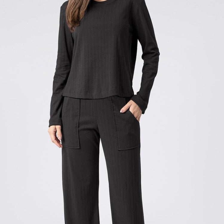 Conjunto Canelado Balance Style Preto