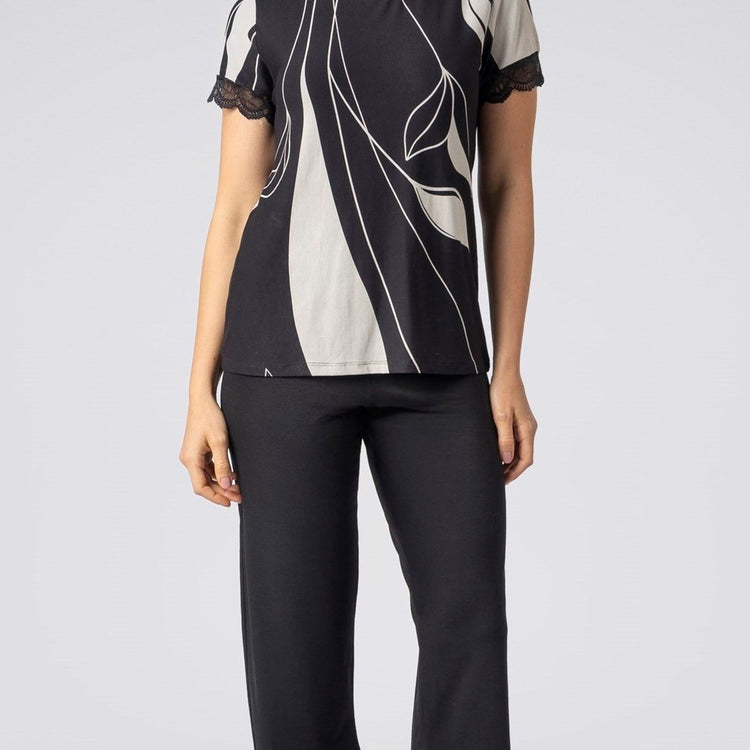 Pijama Feminino Capri Rongeant e Preto