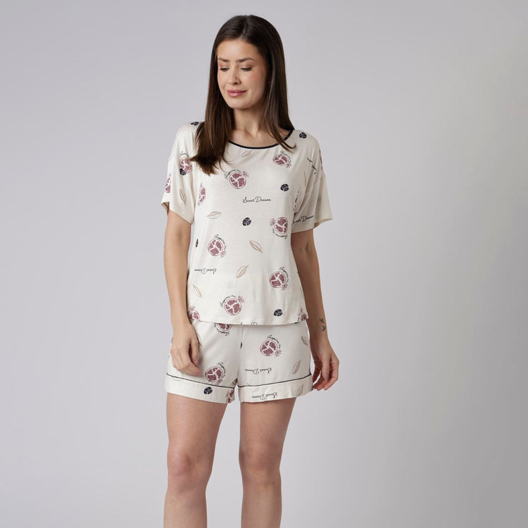 Pijama Feminino Curto Romã