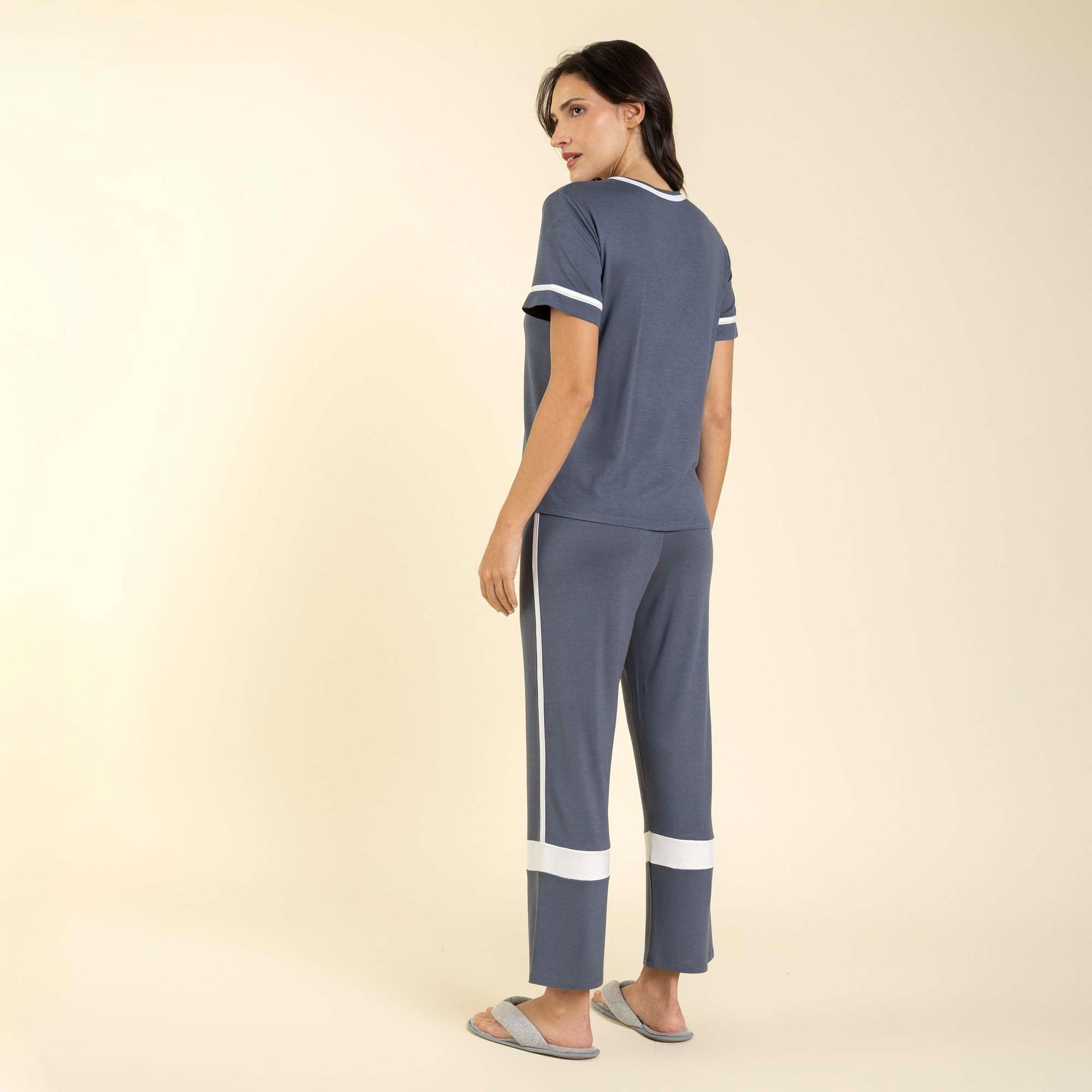 Pijama Feminino Capri Tricot Heavy Cromo