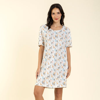 Camisão Feminino Curto Branco Greyhound