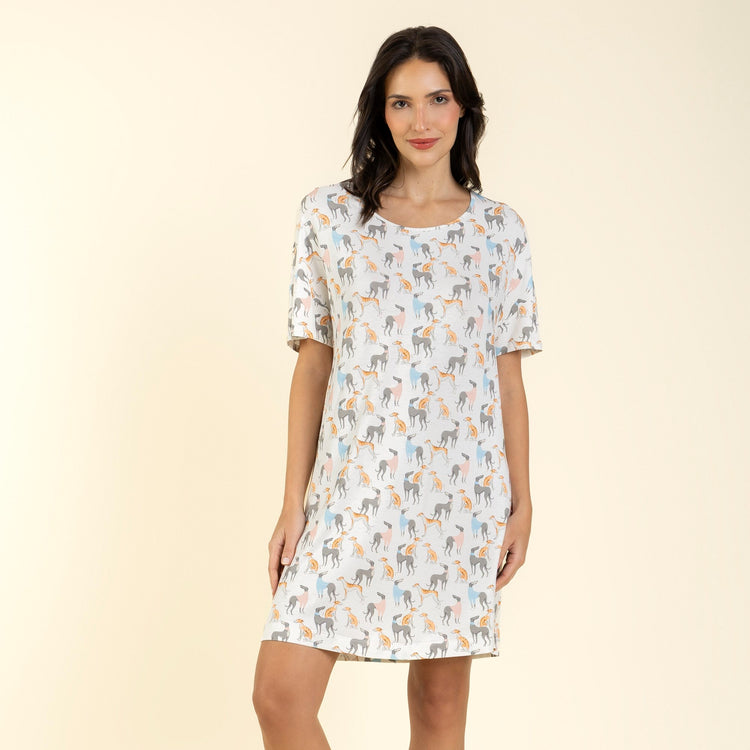 Camisão Feminino Curto Branco Greyhound