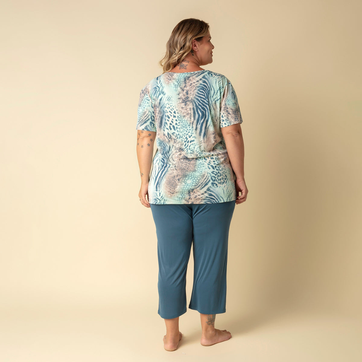 Pijama Feminino Capri Plus Size Frais