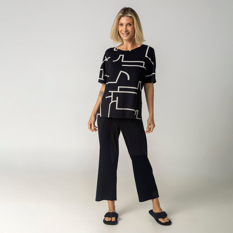 Pijama Feminino Capri Modernique Preto