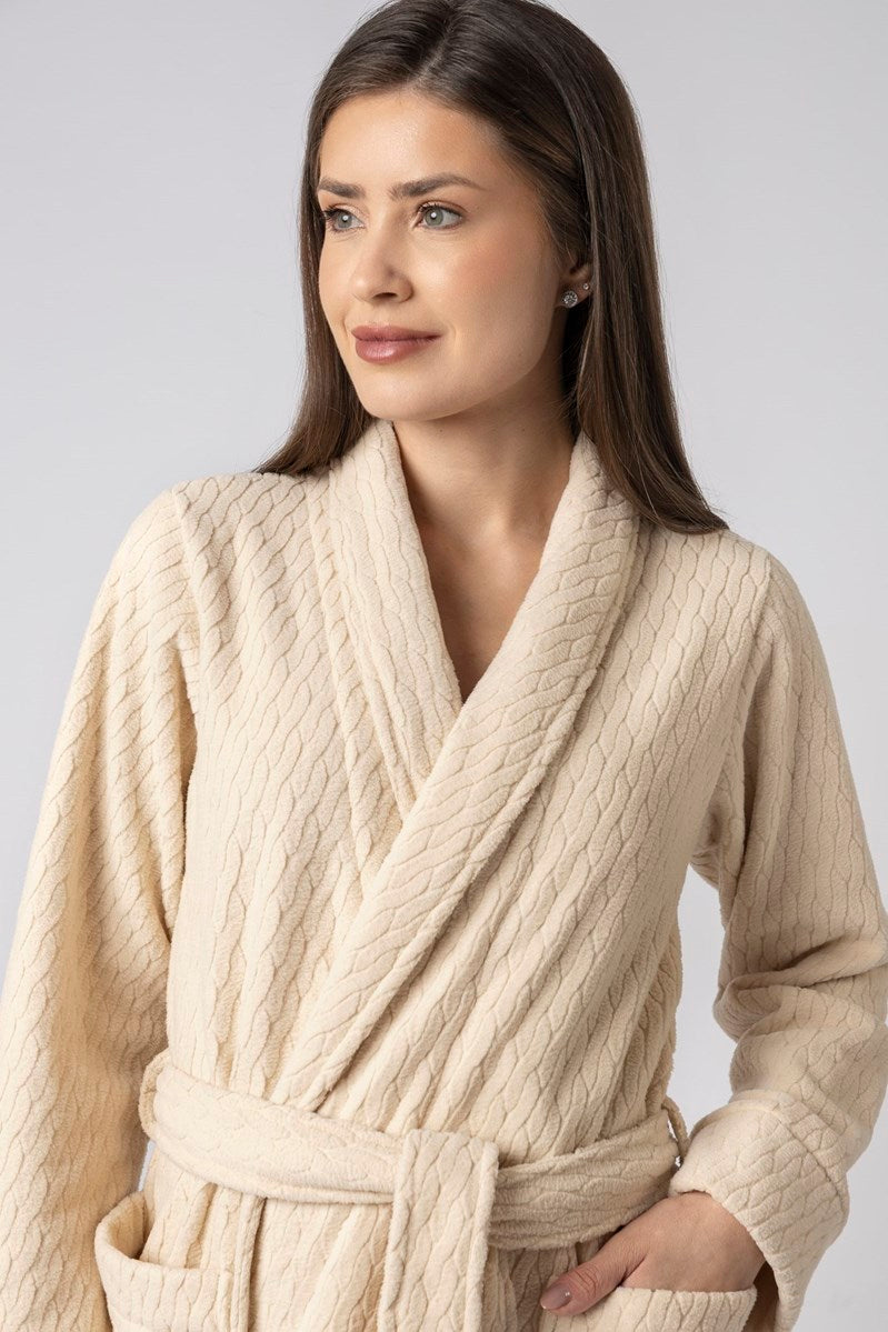 Robe Feminino Longo Soft Creme