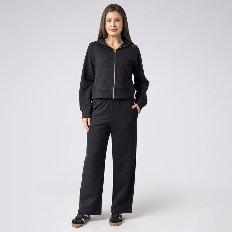 Conjunto Balance Moletom Preto com Zíper